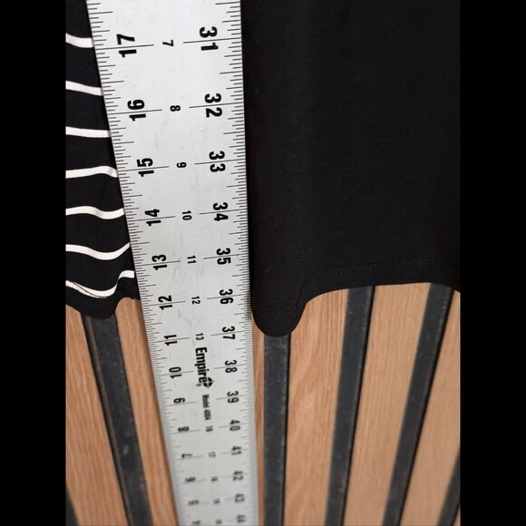 Calvin Klein Dress 4 / Small Womens Black & Gray Long Sleeve Shift Stripe Jersey - Picture 4 of 7